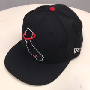 CALIFORNIA ANGELS FLAT BRIM HAT